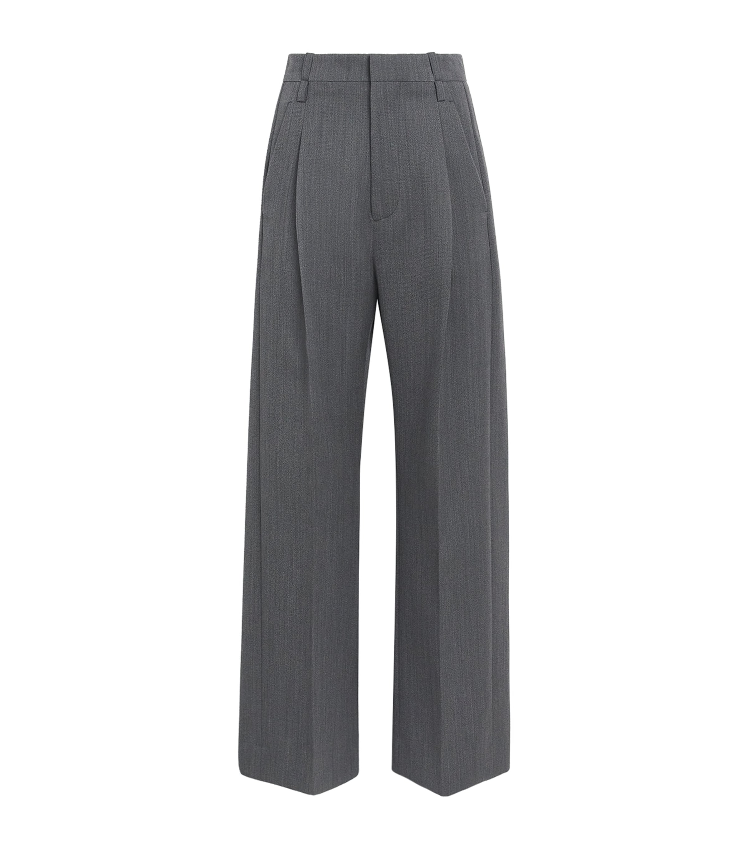 Victoria Beckham Womens Virgin Wool Ethel Straight Trousers Melnge