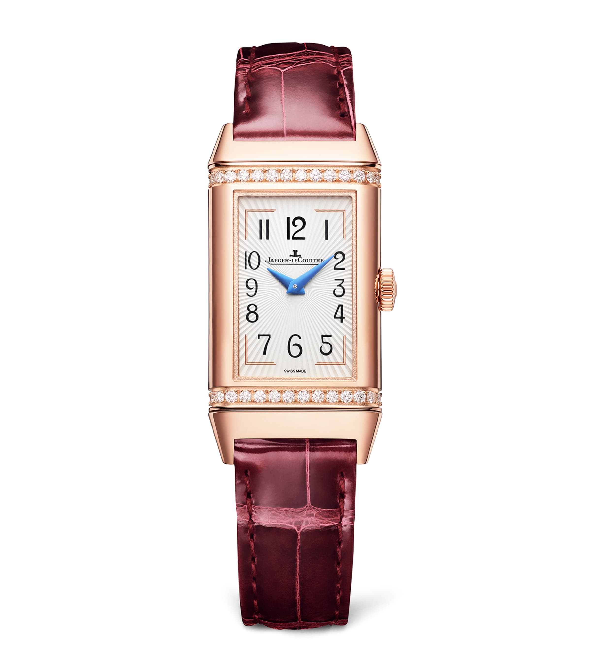 Pink Gold and Diamond Reverso One Duetto Watch 20mm