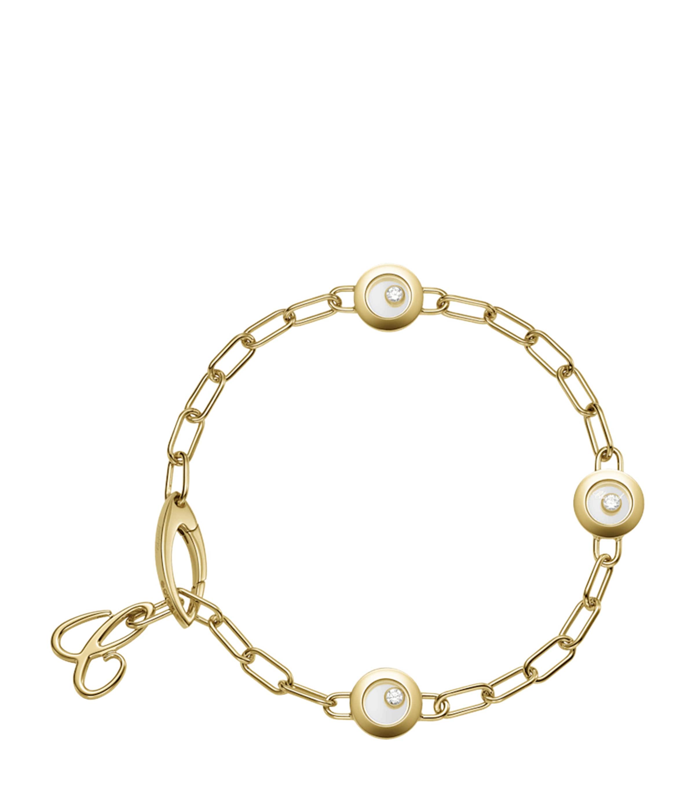 Yellow Gold and Diamond Happy Diamonds Icons Bracelet