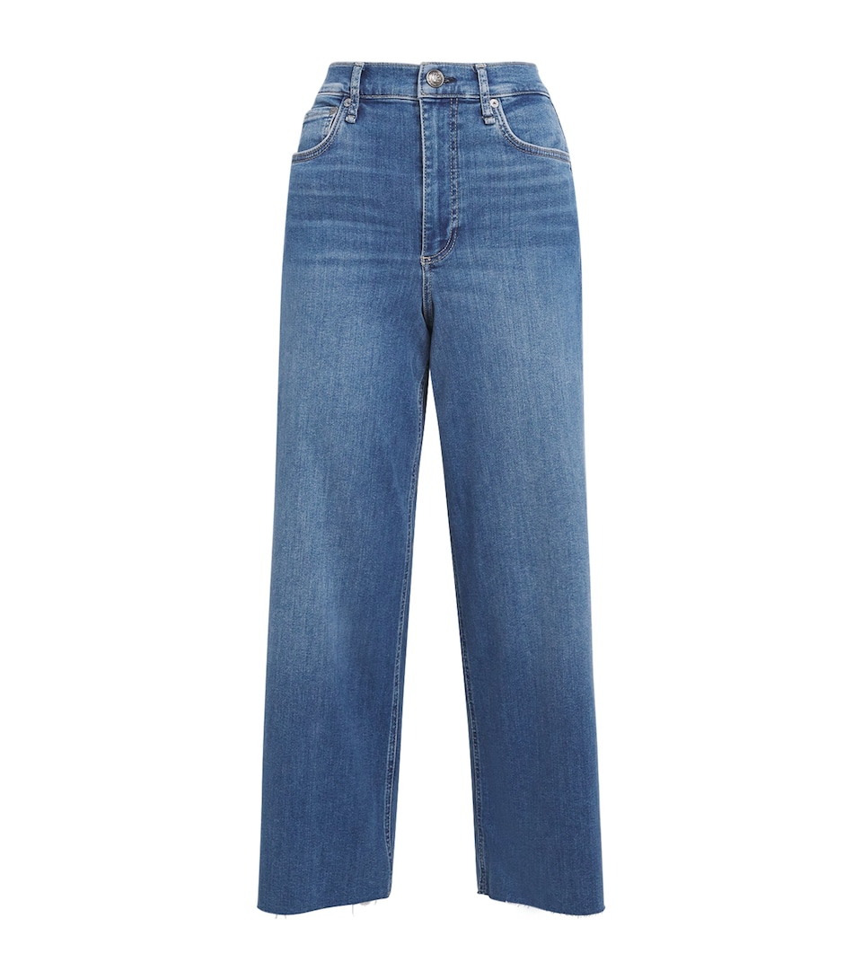 Rag & Bone Womens Andi High-Rise Wide-Leg Jeans Scout
