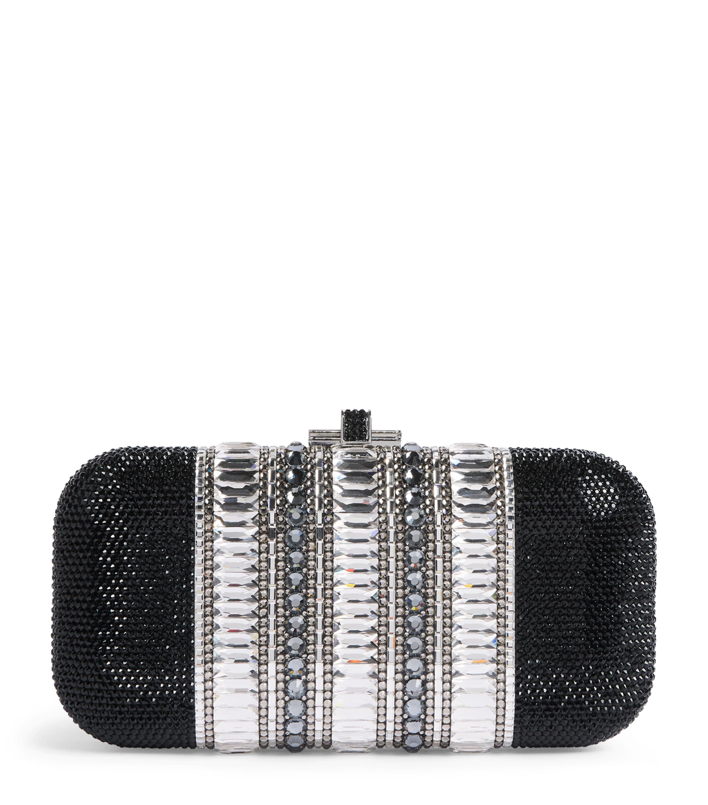 Judith Leiber Gems Long Slide Clutch Bag Sjtmt Silver Jet