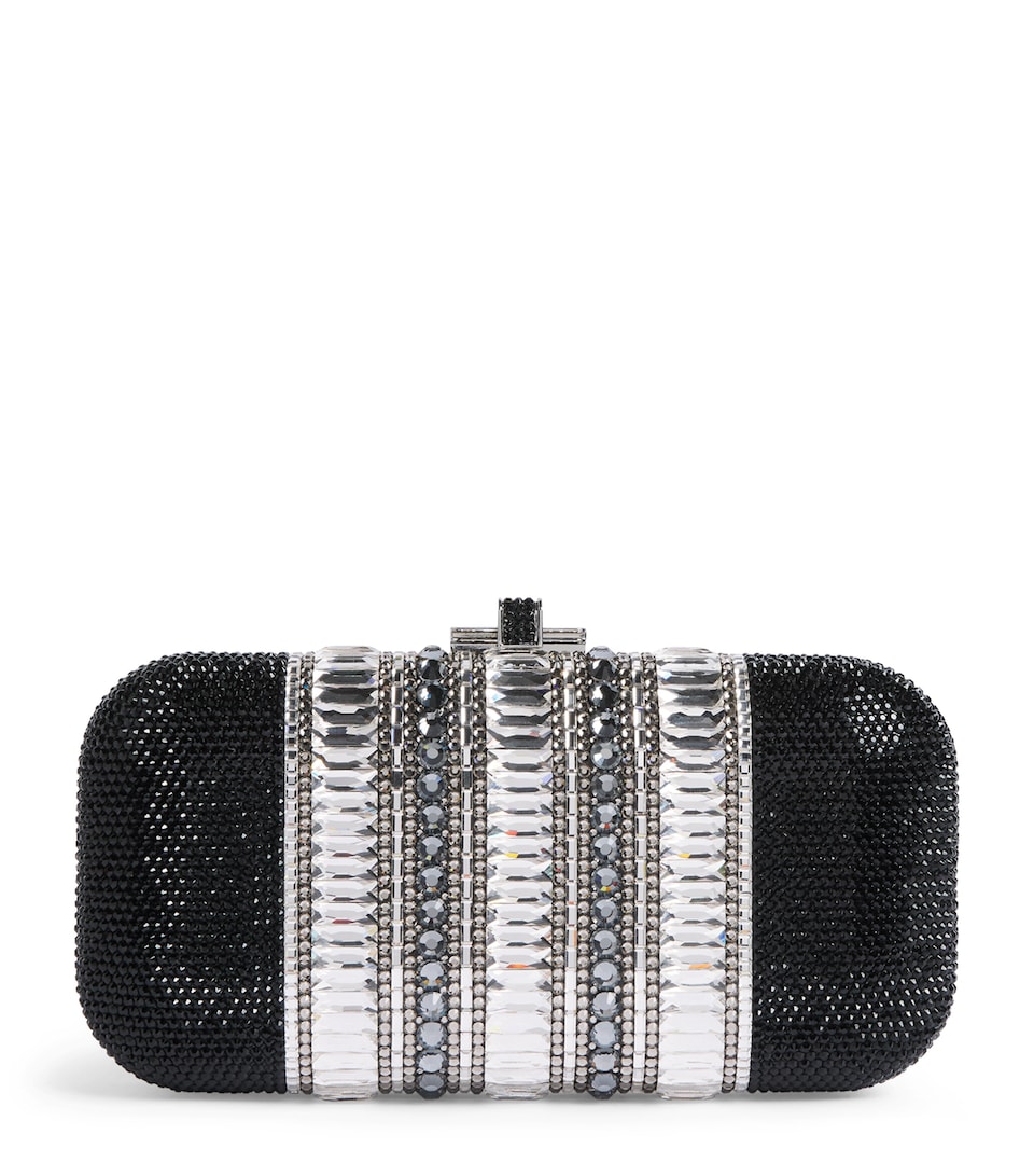 Judith Leiber Gems Long Slide Clutch Bag Sjtmt Silver Jet