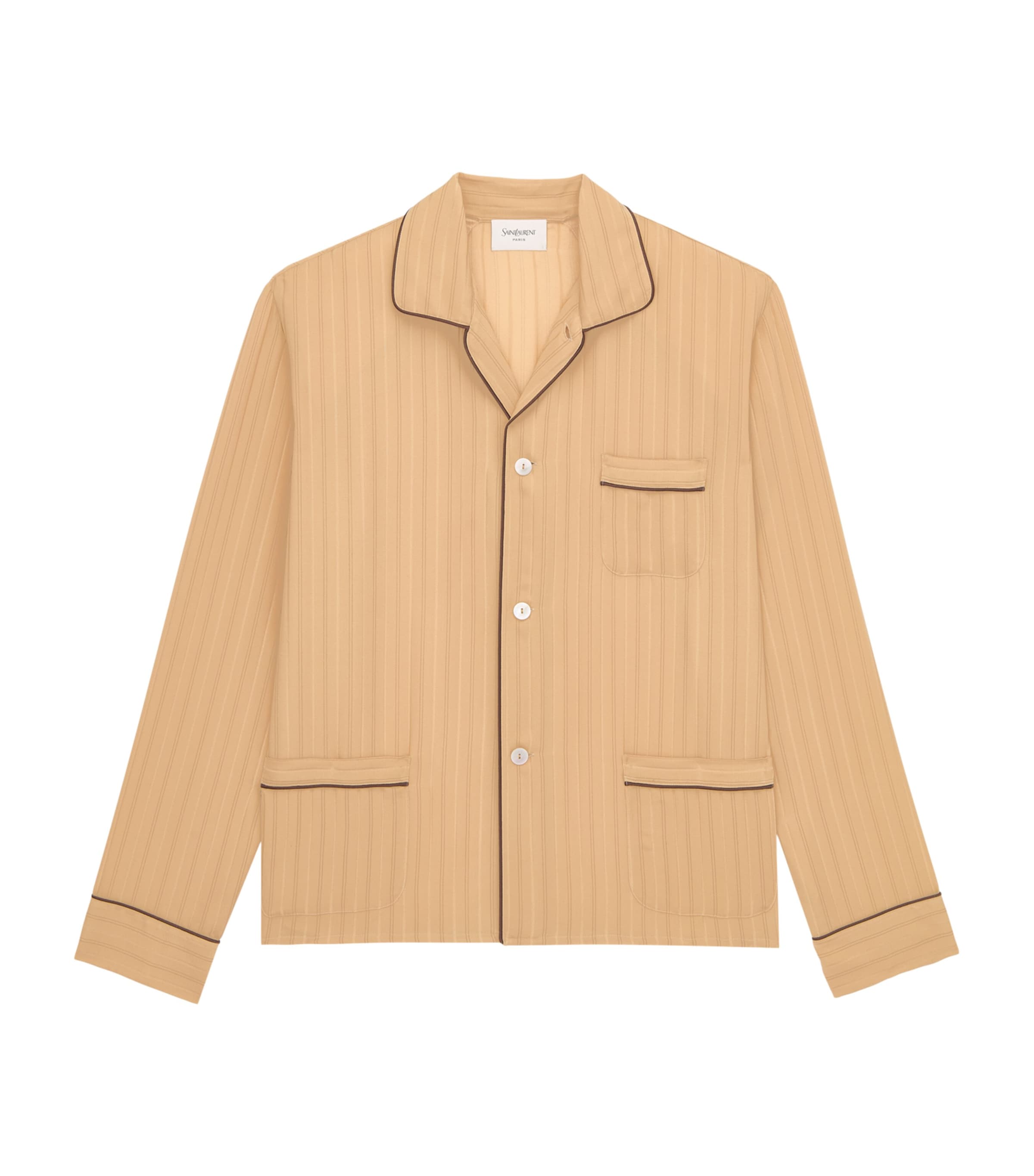 Silk Stripe Pyjama Top