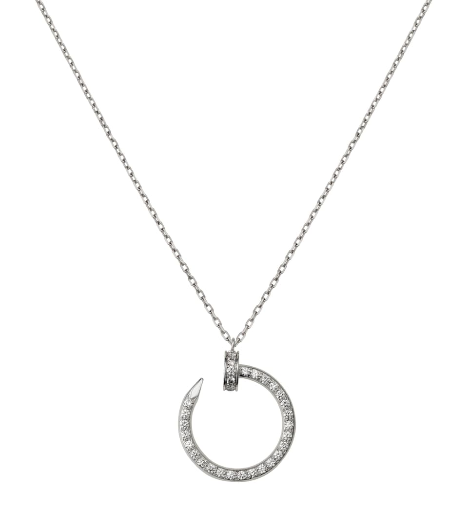 White Gold and Pavé Diamond Juste un Clou Necklace