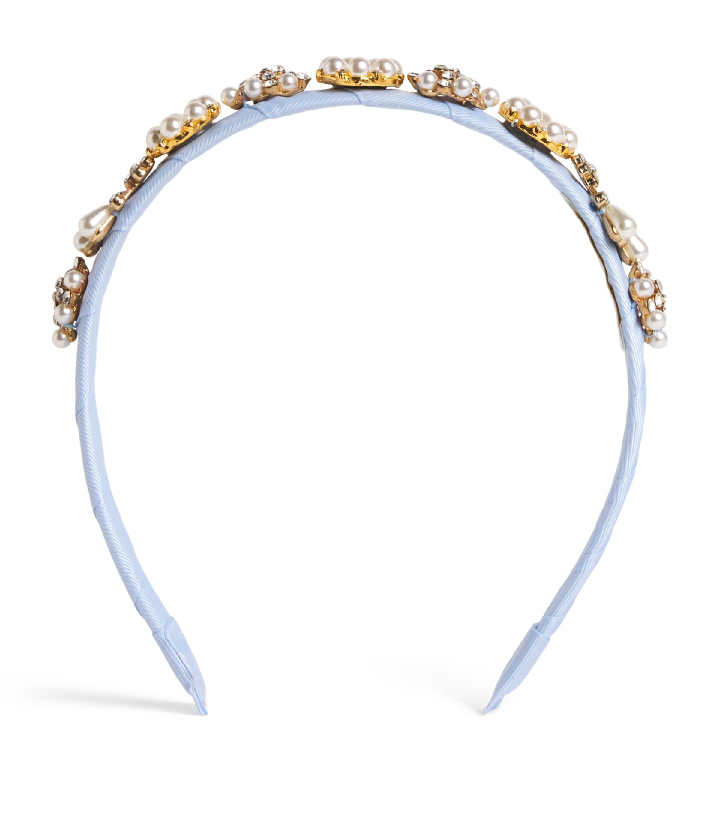 Diamanté and Faux Pearl-Embellished Headband