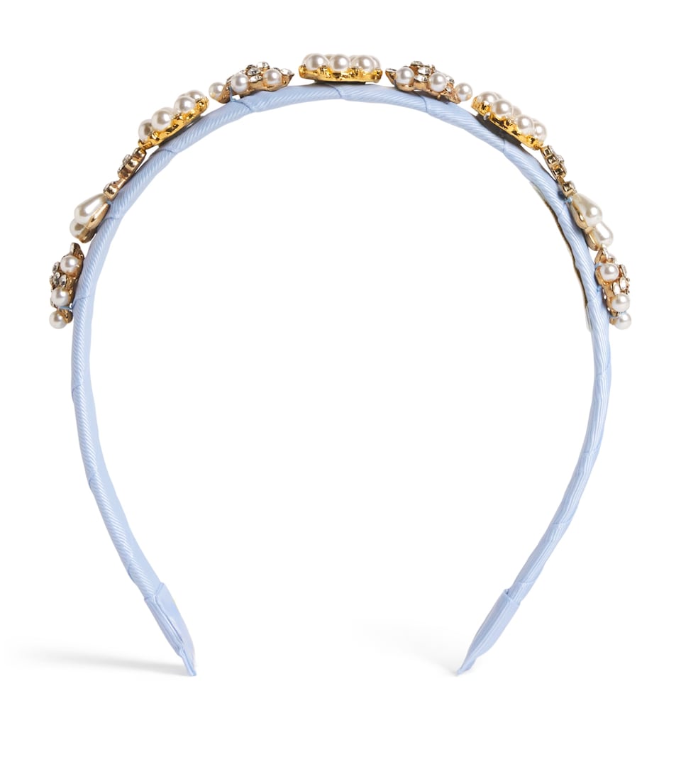 Diamanté and Faux Pearl-Embellished Headband