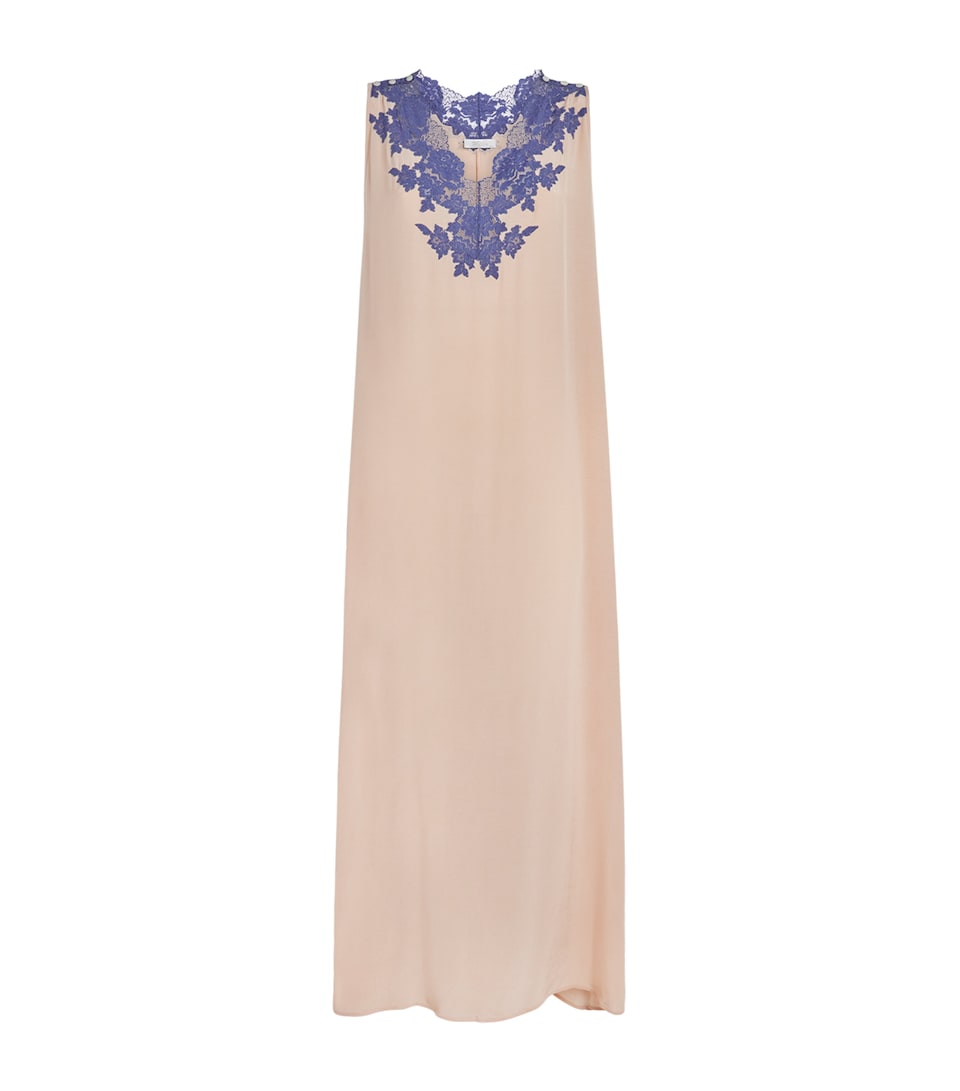 Lace-Trim Slip Dress