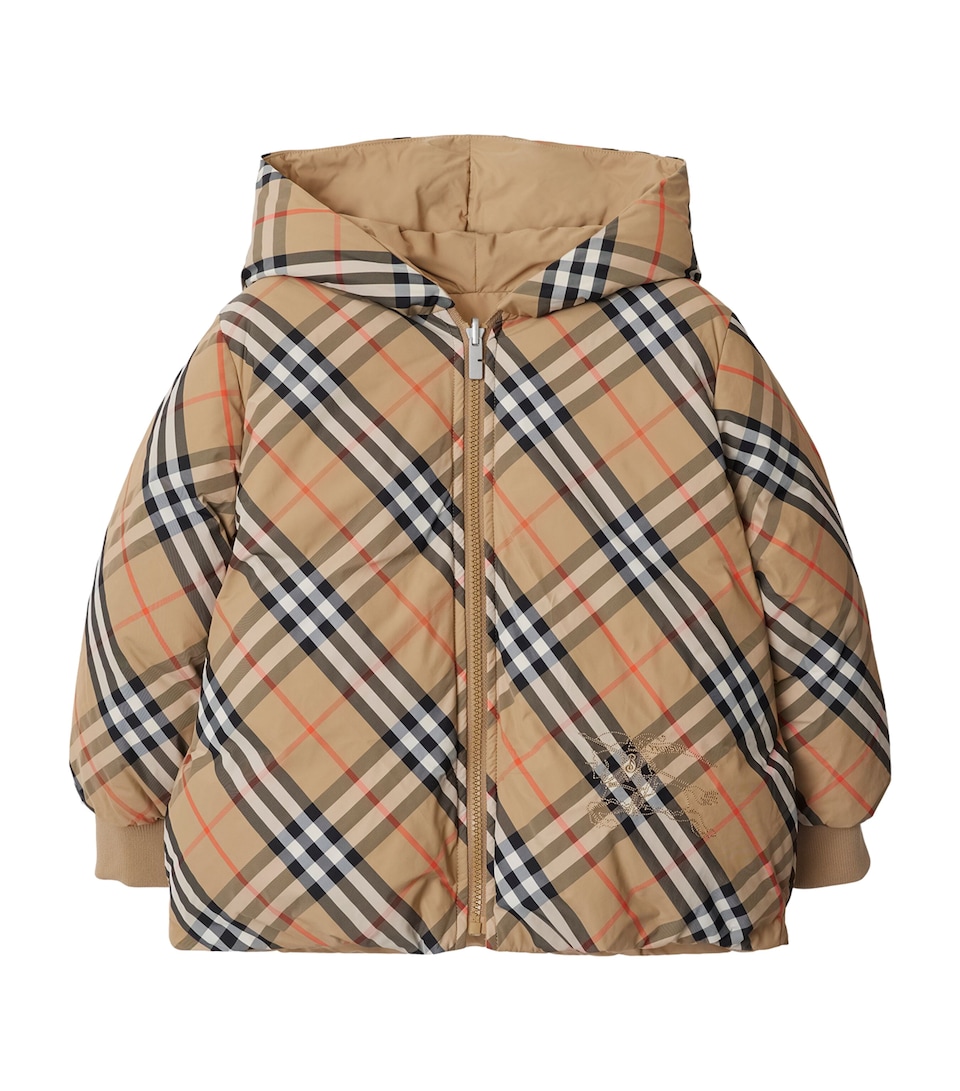 Reversible Down Check Puffer Jacket (3-12 Years)