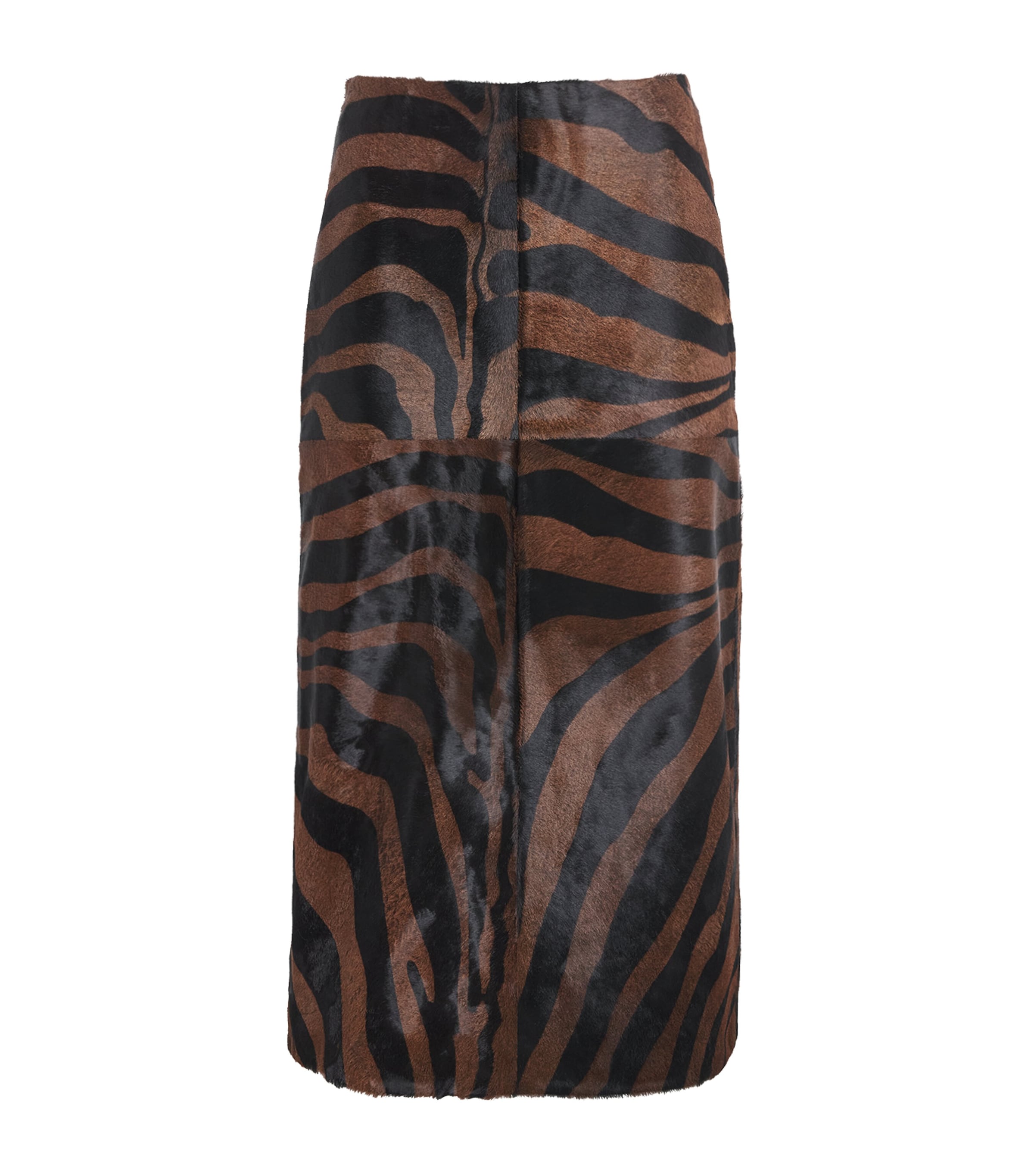 Simkhai Womens Calf Hair Tobiana Midi Skirt Zebra