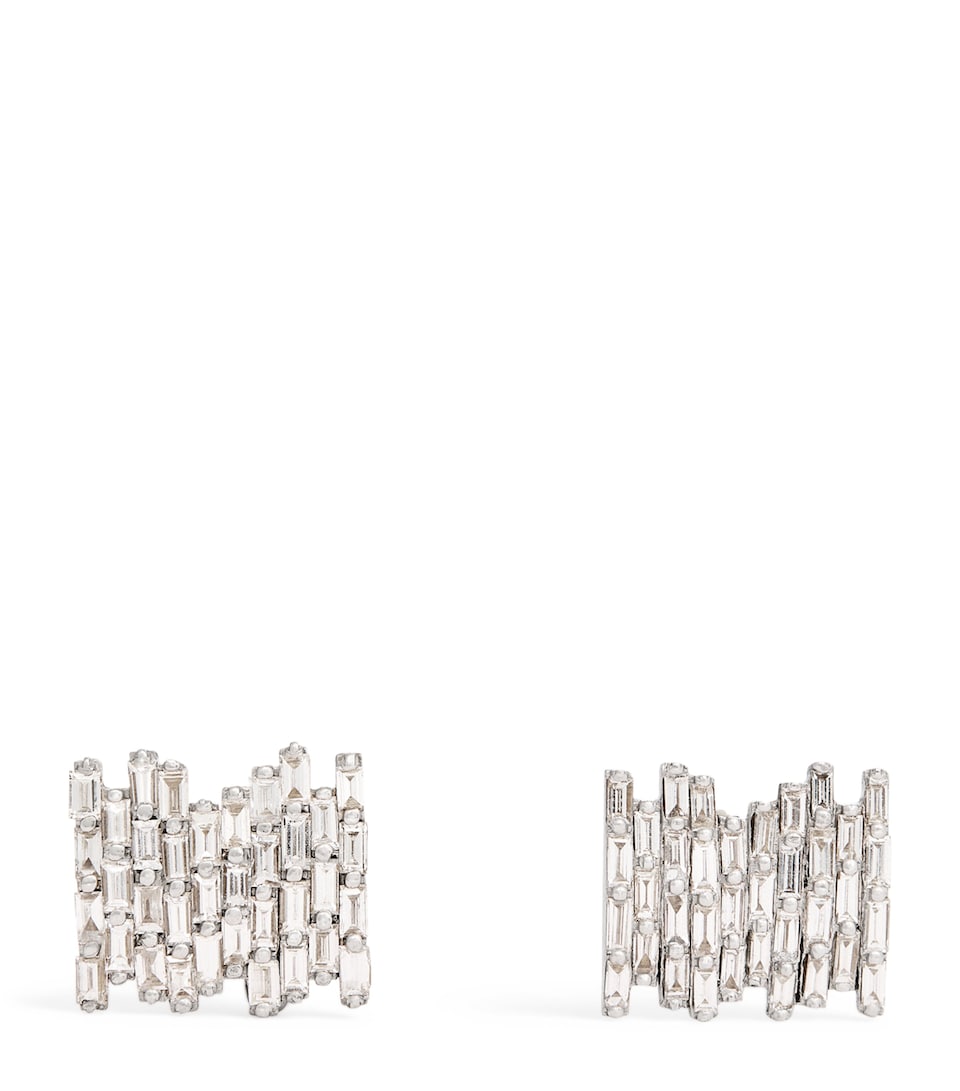 White Gold and Diamond Classic Fireworks Stud Earrings
