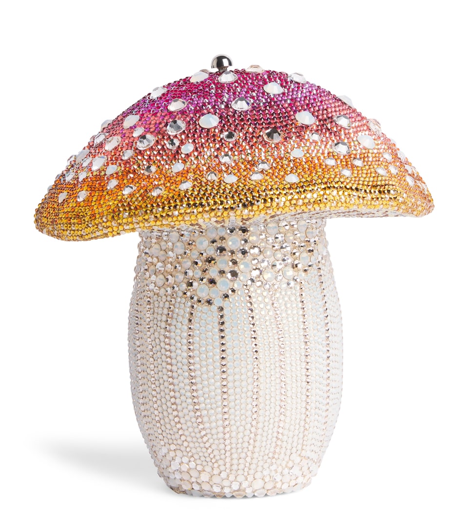 Judith Leiber Embellished Mushroom Toadstool Clutch Bag Stzmt Silver Topaz
