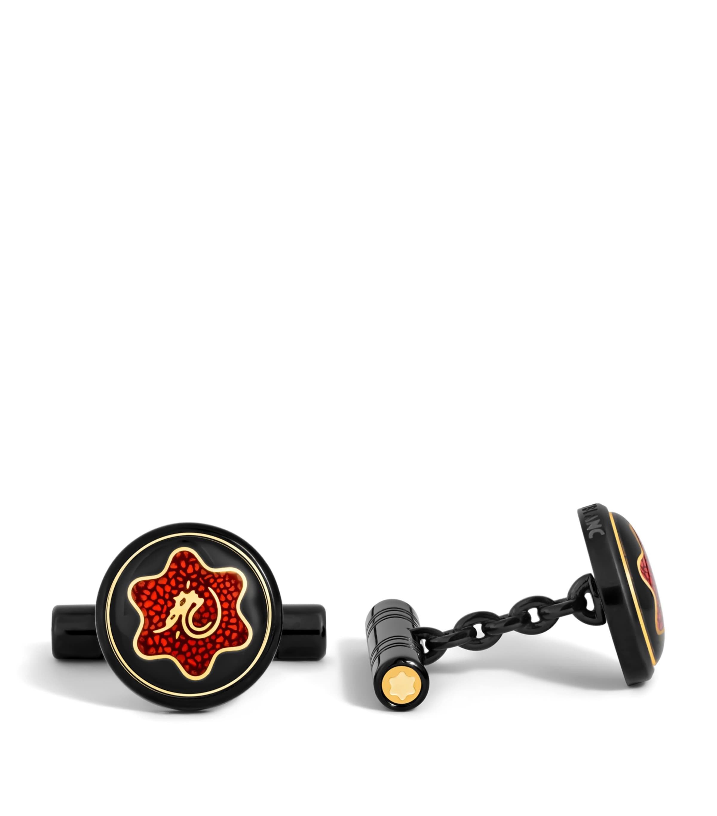 Montblanc Stainless Steel Bruce Lee Cufflinks Red