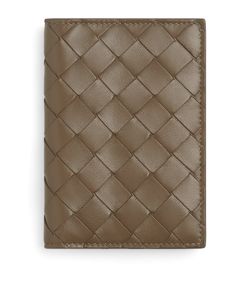 Bottega Veneta Leather Intrecciato Passport Holder