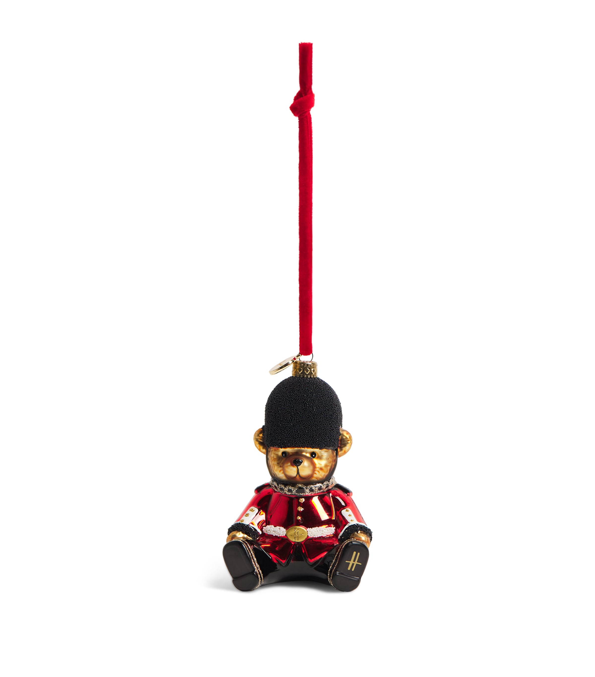 Harrods Royal Guard Henry Bear Tree Decoration Red