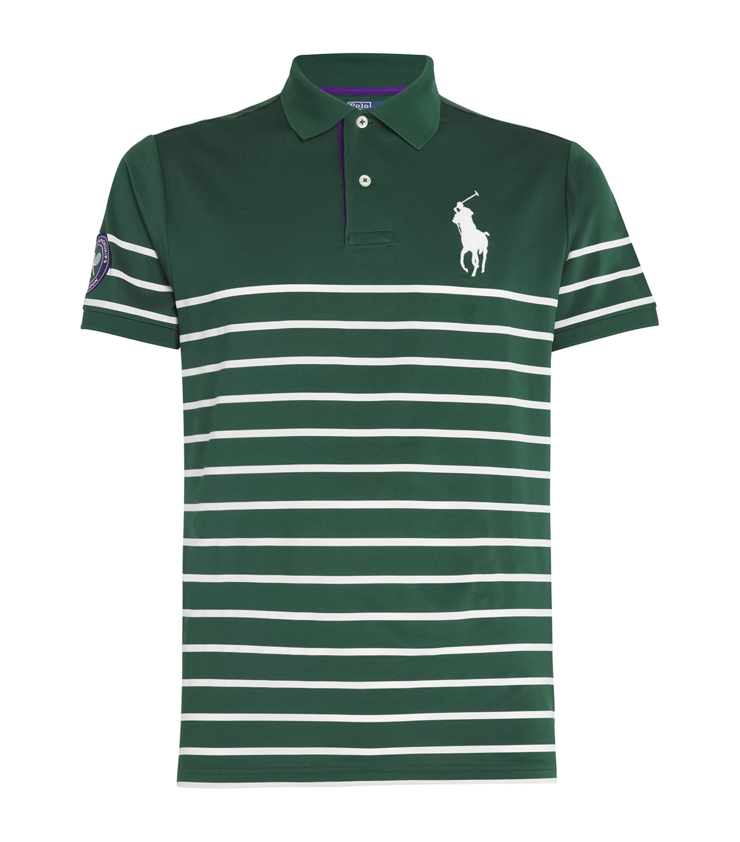 RLX Ralph Lauren Mens x Wimbledon Greensman Polo Shirt Nrthwst Pne/crmc Wht