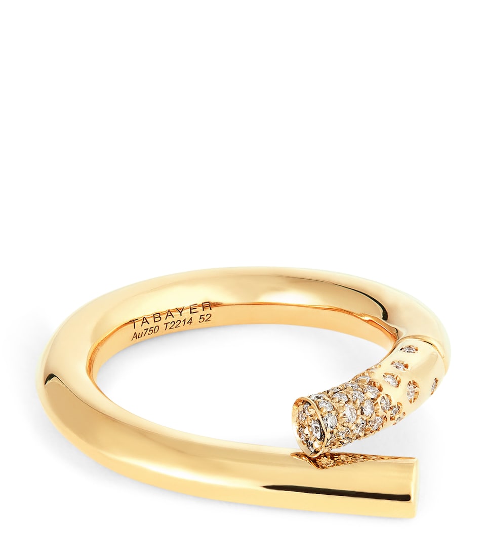 Yellow Gold and Diamond Scatter Oera Ring