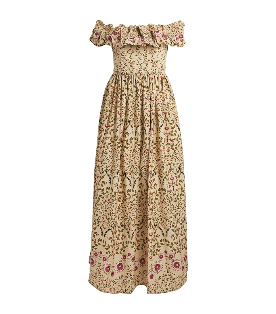 Cotton Floral Print Sueño Maxi Dress