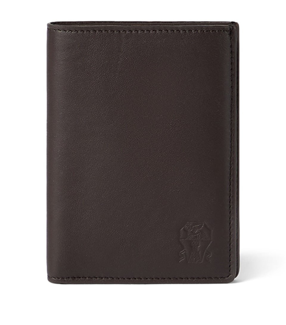 Brunello Cucinelli Leather Bifold Card Holder