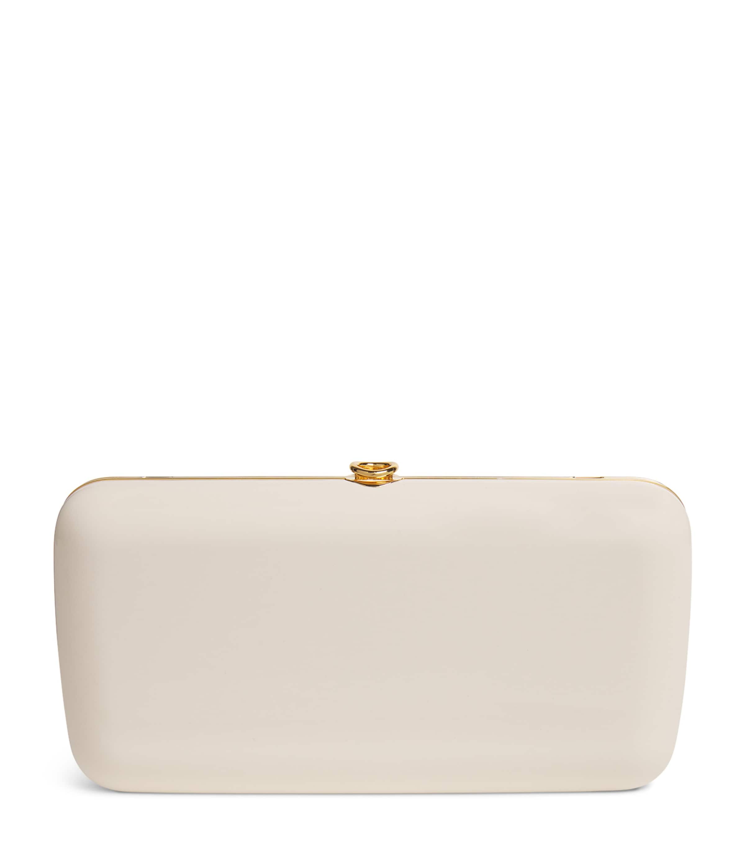 Jeffrey Levinson Mirrored Finley Clutch Bag Light Sand