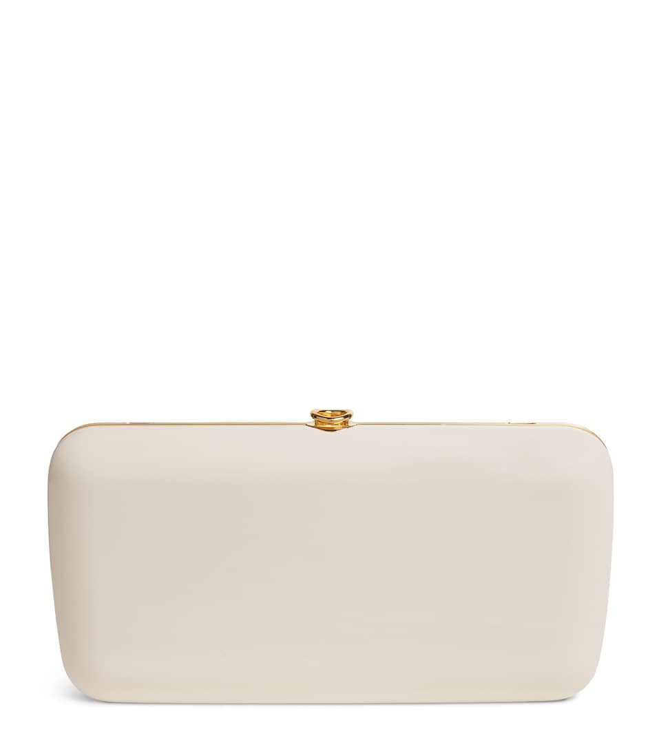 Jeffrey Levinson Mirrored Finley Clutch Bag Light Sand