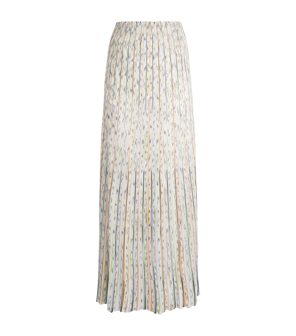 Lamé Embellished Maxi Skirt
