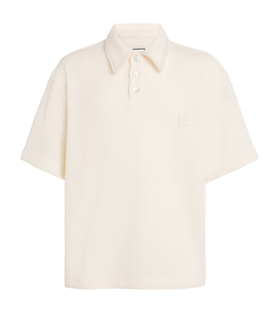 Tweed Bouclé Logo Polo Shirt
