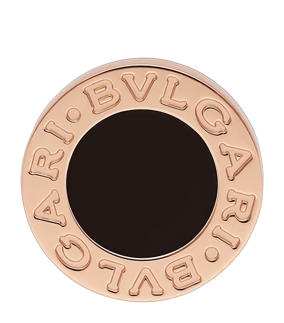 Rose Gold and Onyx BVLGARI BVLGARI Single Stud Earring