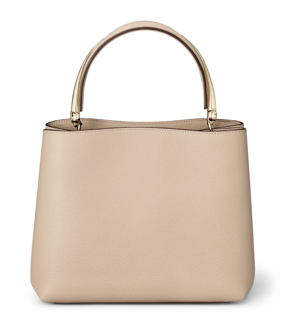 Cartier Leather Panthère de Cartier Double Top-Handle Bag Cord Beige