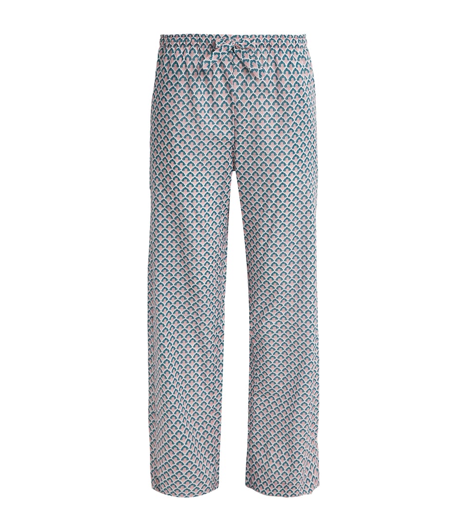 Cotton Wide-Leg Pyjama Bottoms