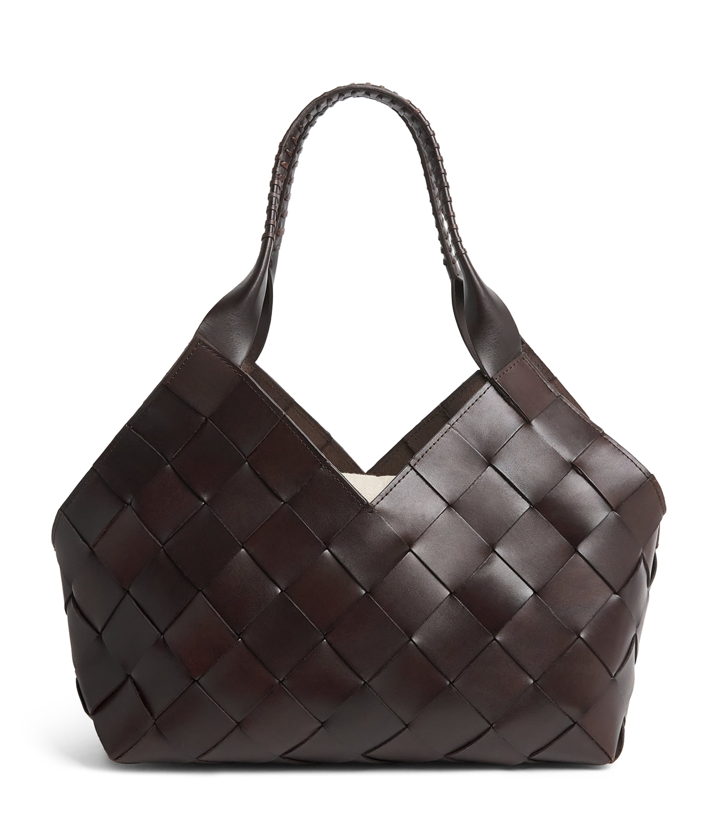 Leather Woven Castello Shoulder Bag