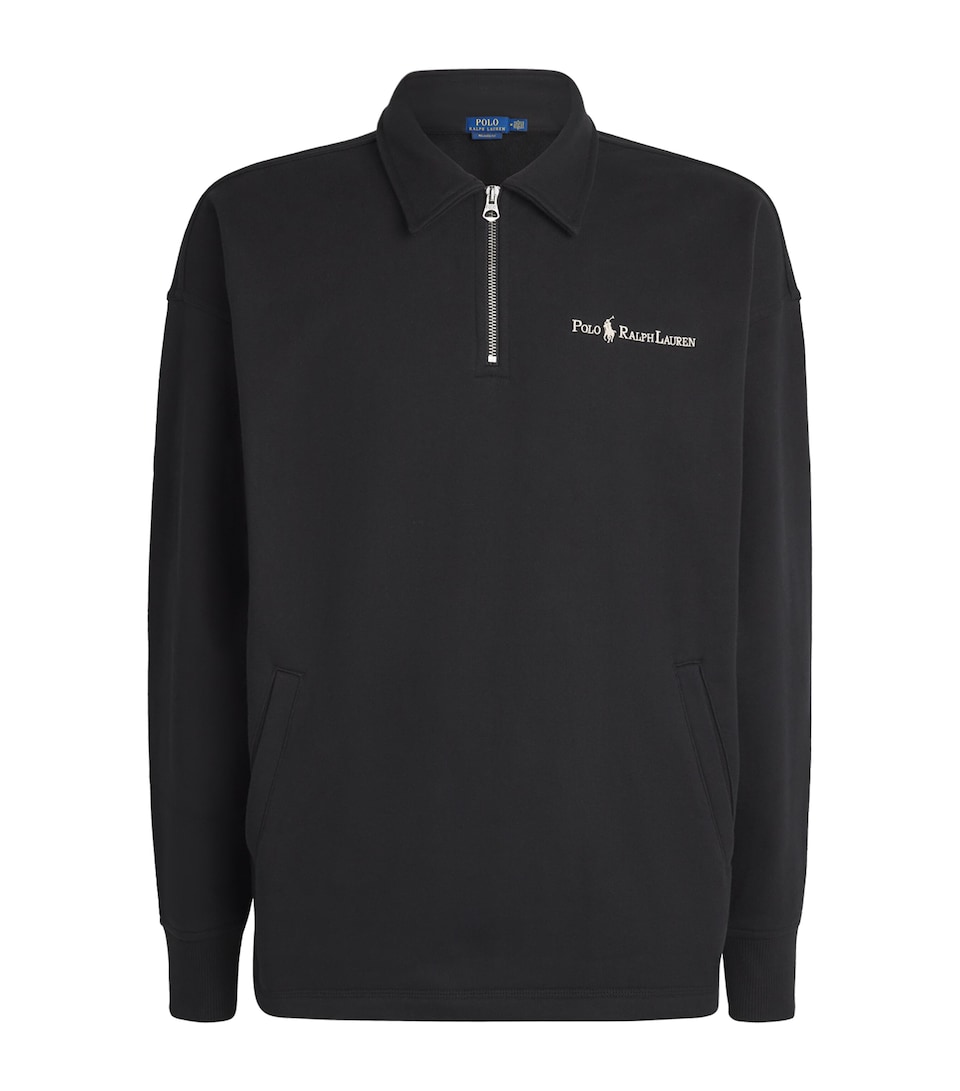 Quarter-Zip Collared Sweatshirt