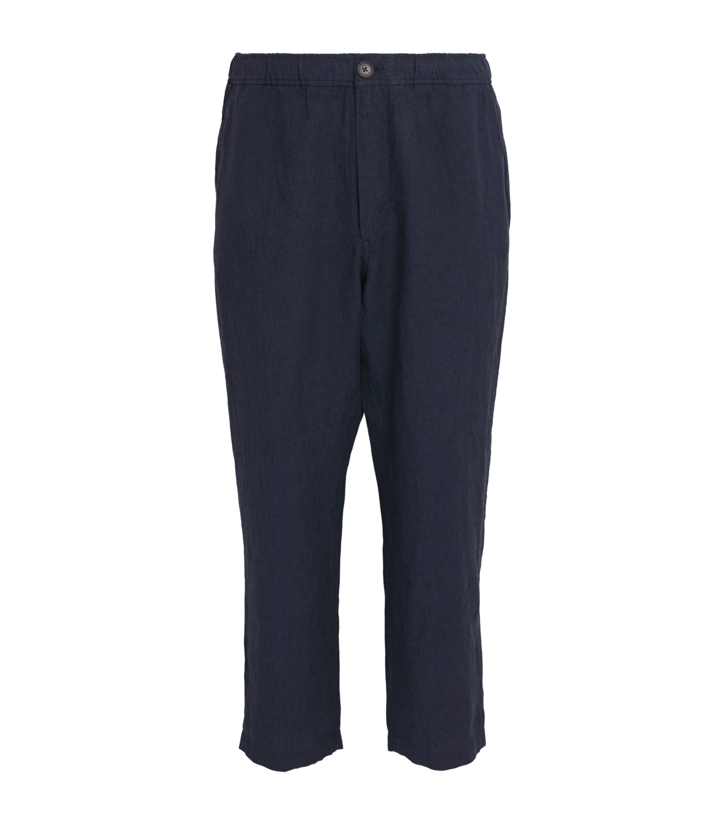 Wax London Mens Linen Kurt Chinos Navy