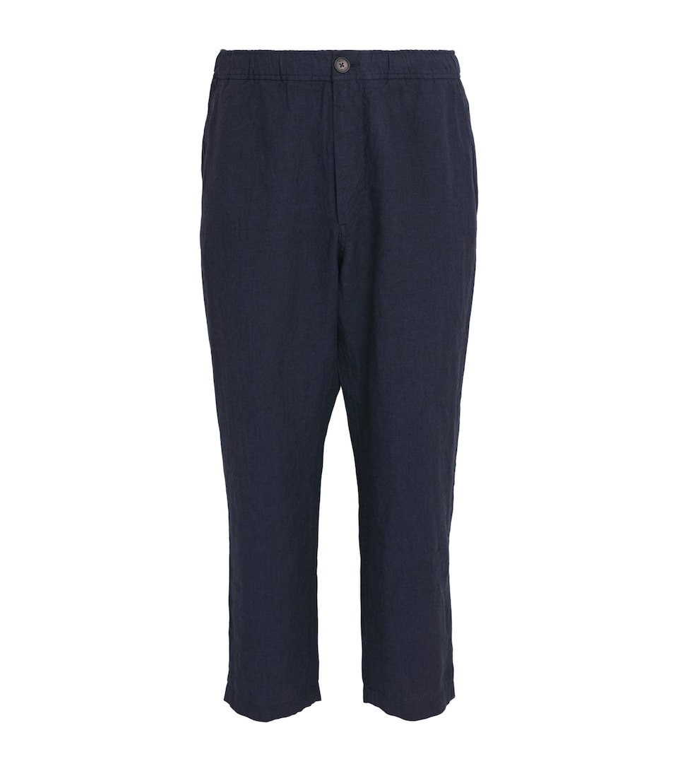 Wax London Mens Linen Kurt Chinos Navy