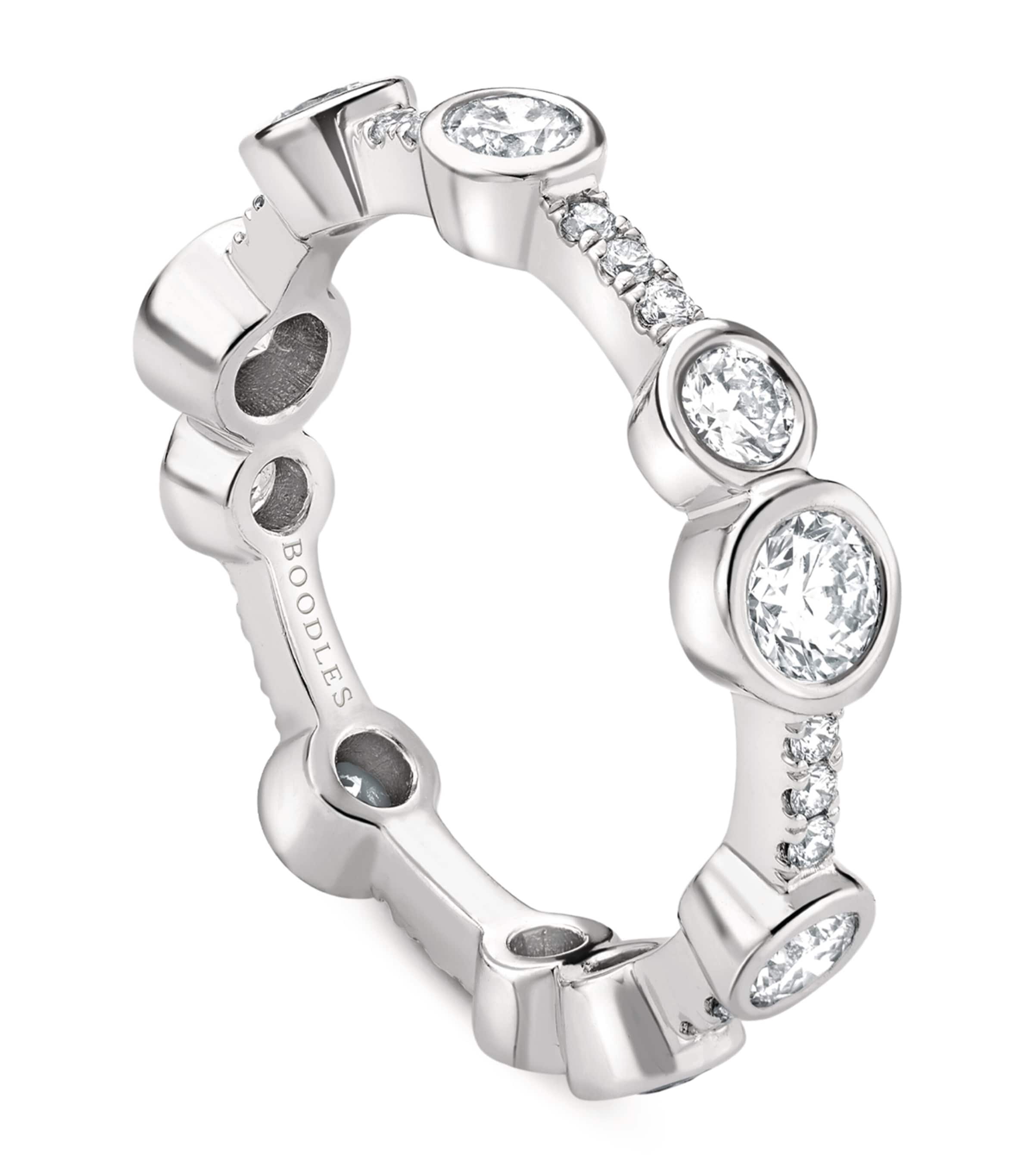 Platinum and Diamond Waterfall Ring