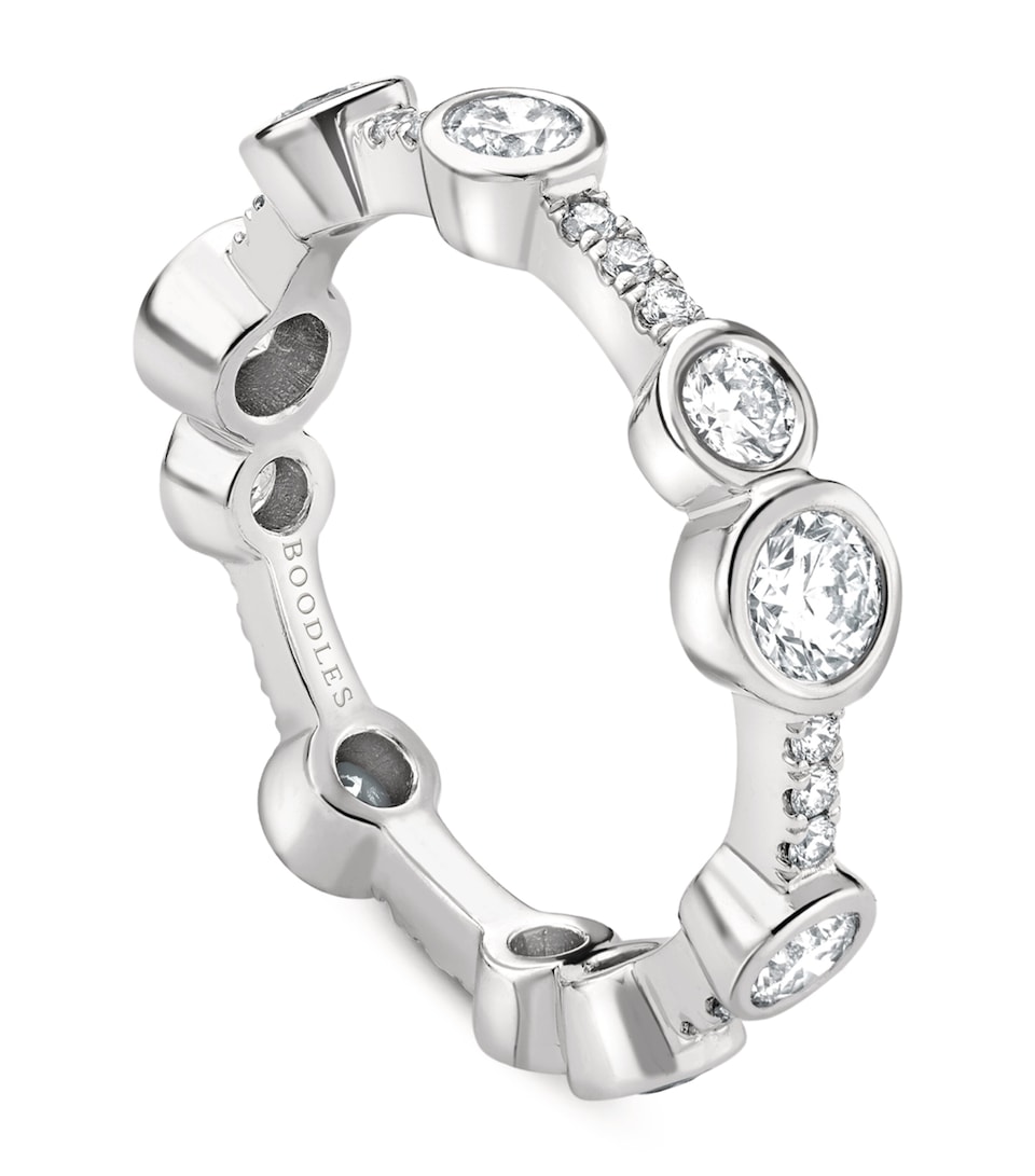 Platinum and Diamond Waterfall Ring