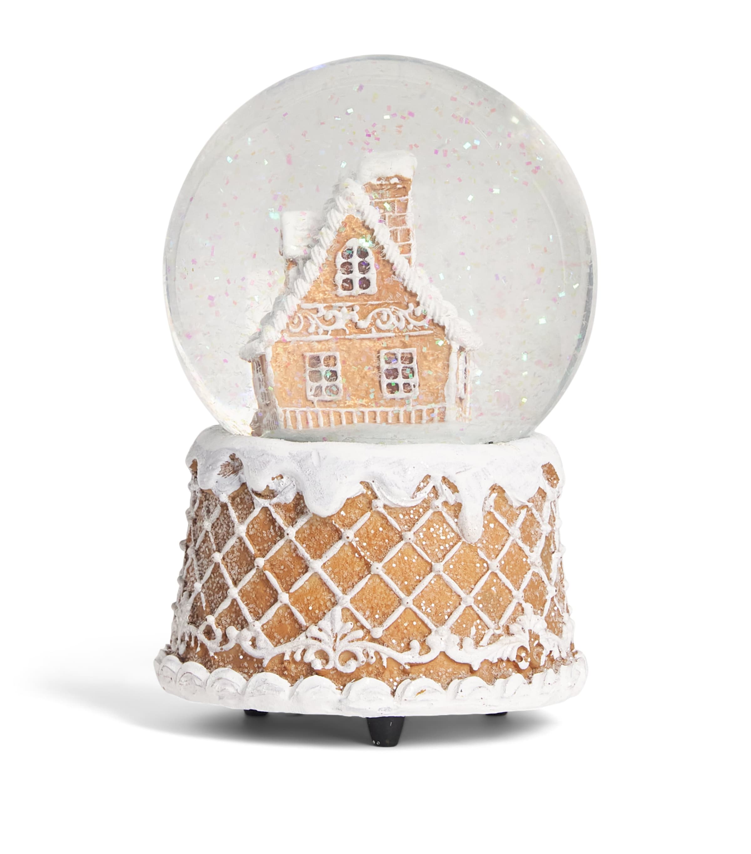 Harrods Gingerbread House Snow Globe White/natural