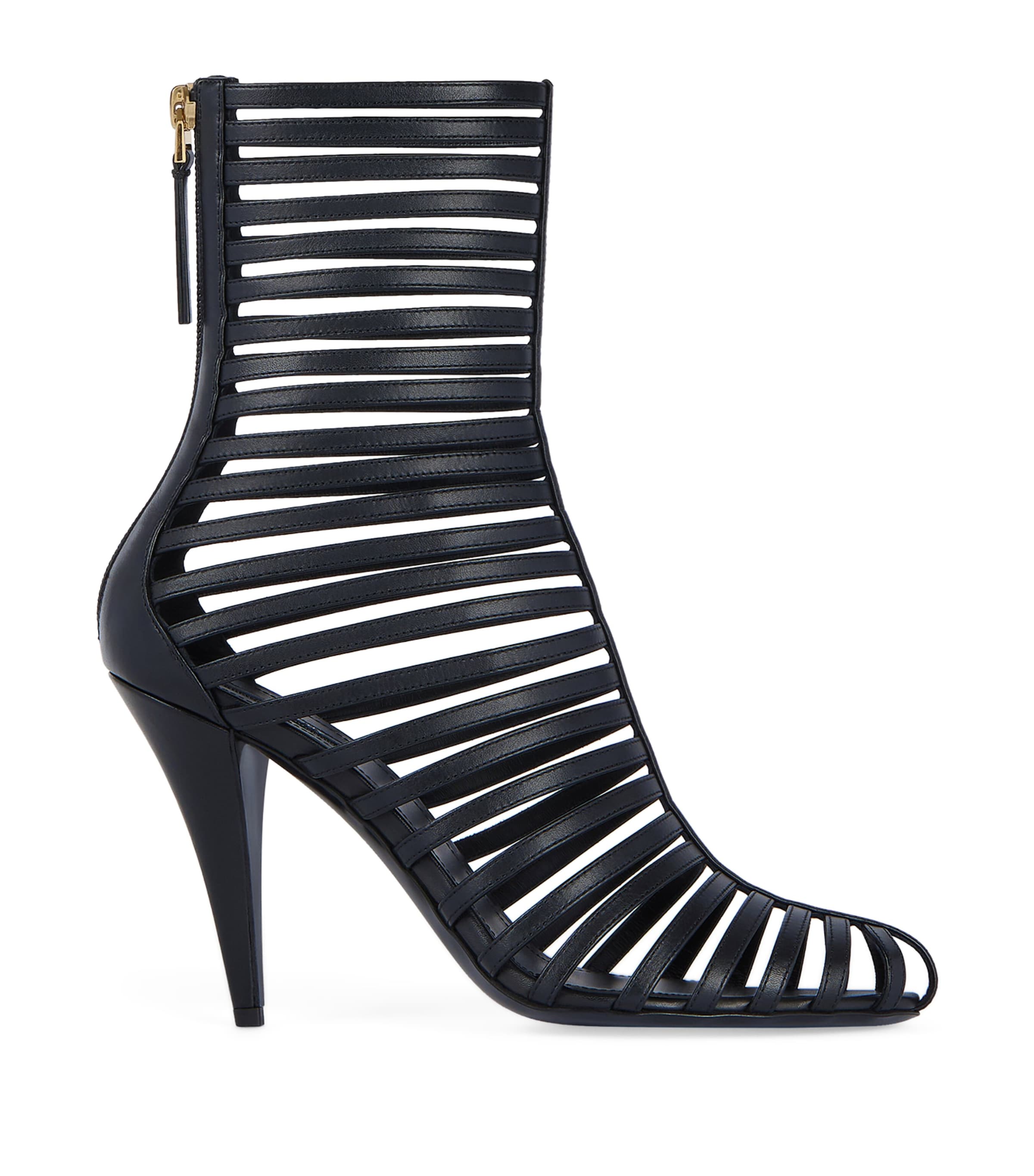 Leather Strap Ankle Boots 95