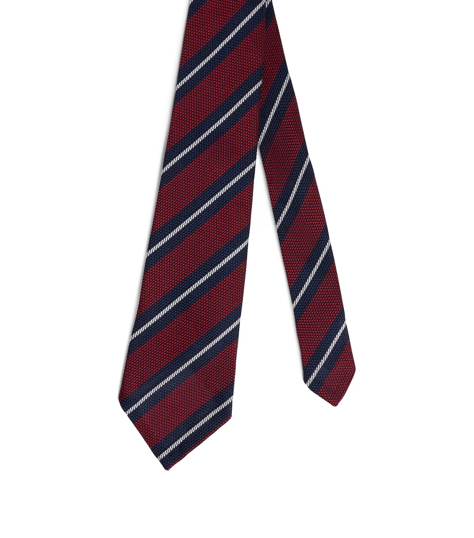 Dunhill Silk Grenadine Stripe Tie