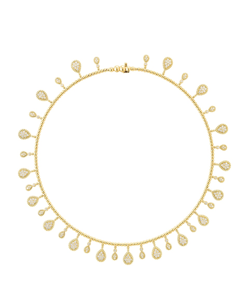 Boucheron Yellow Gold and Diamond Serpent Bohème Solarité Necklace Gold