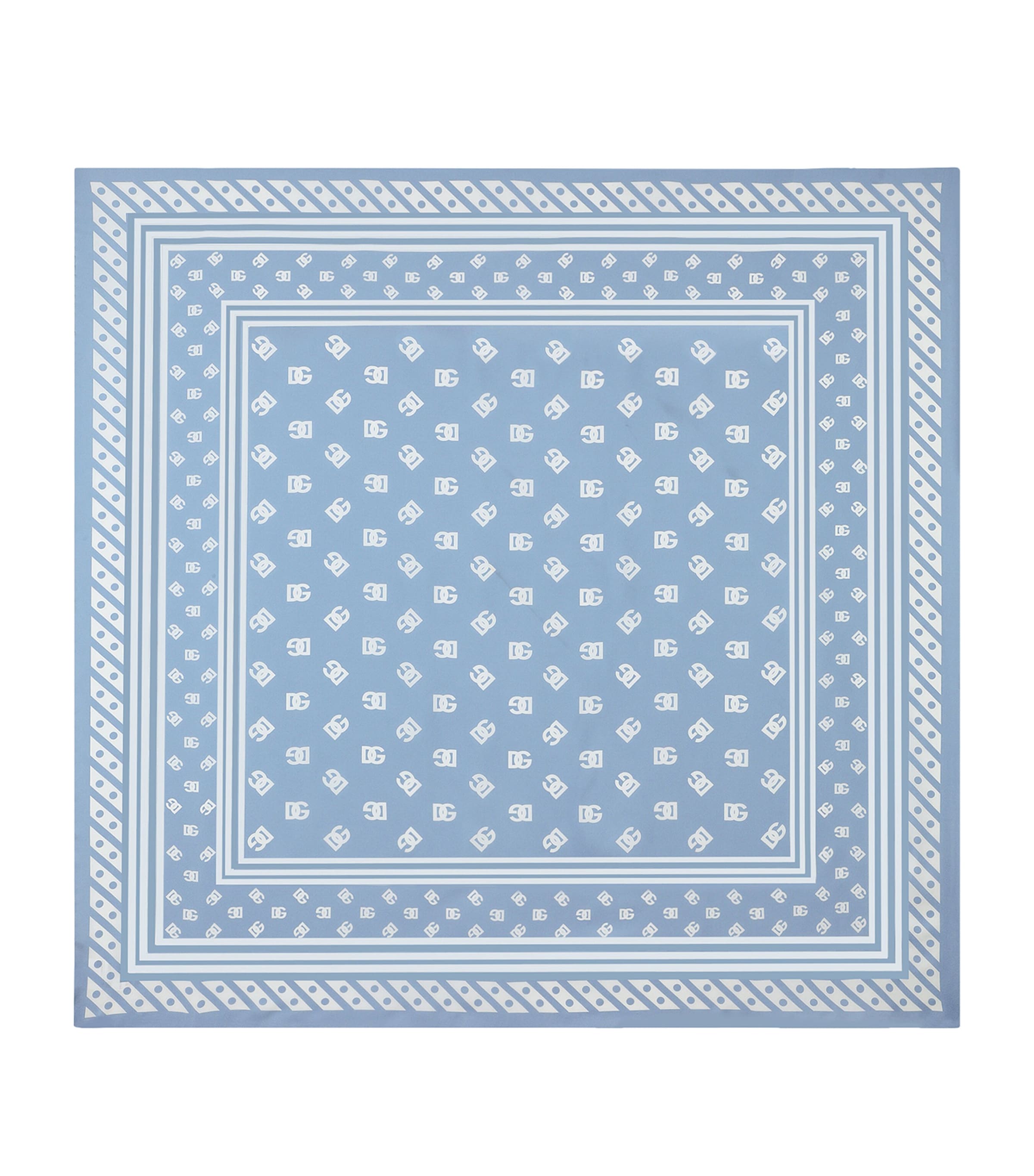 Silk Monogram Print Scarf