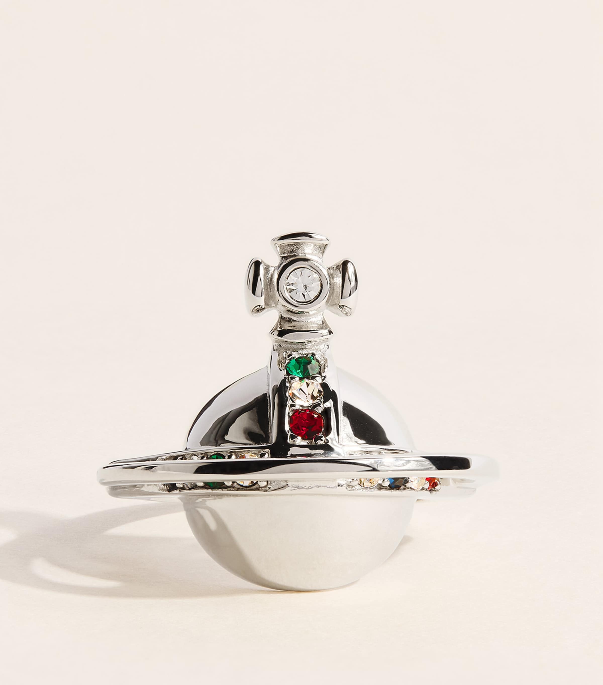 Vivienne Westwood Solid Orb Ring Platinum
