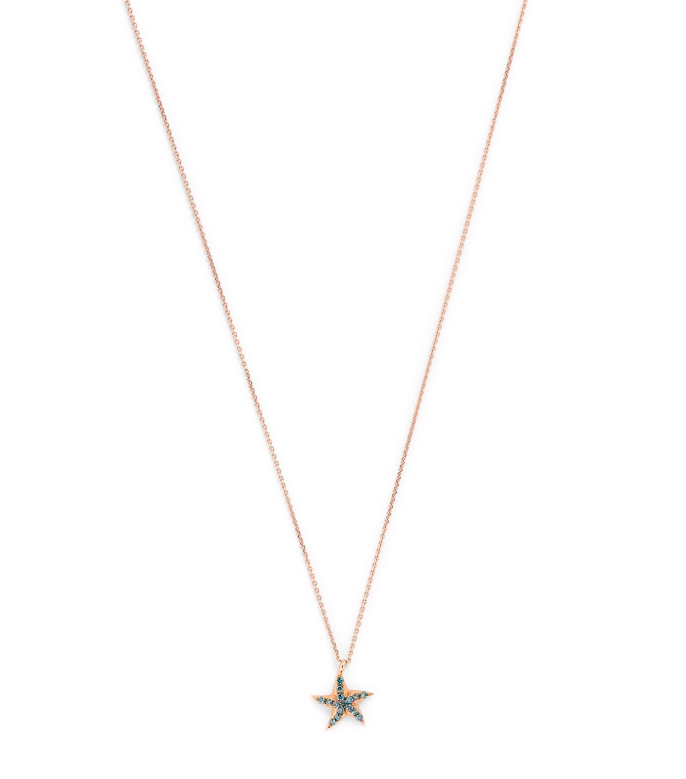 Rose Gold and Diamond Starfish Necklace