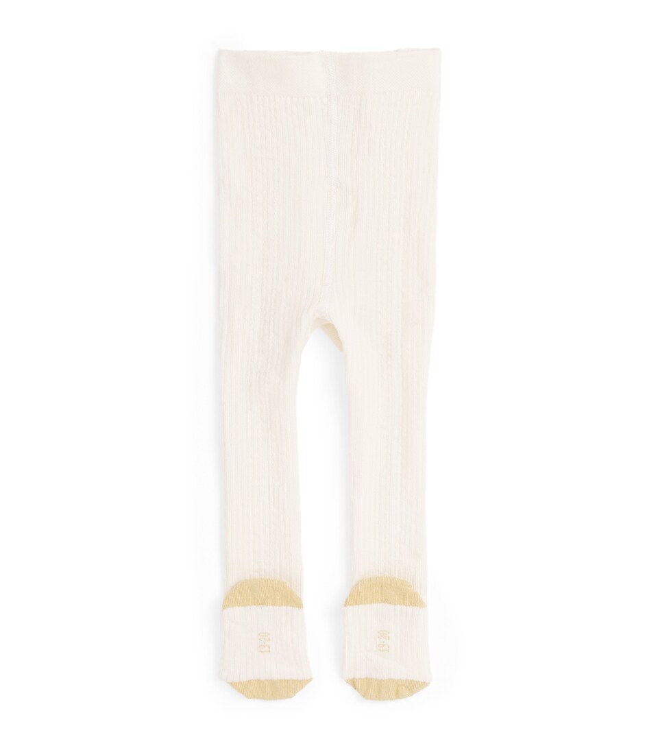 Cotton-Blend Ribbed Chukata Tights