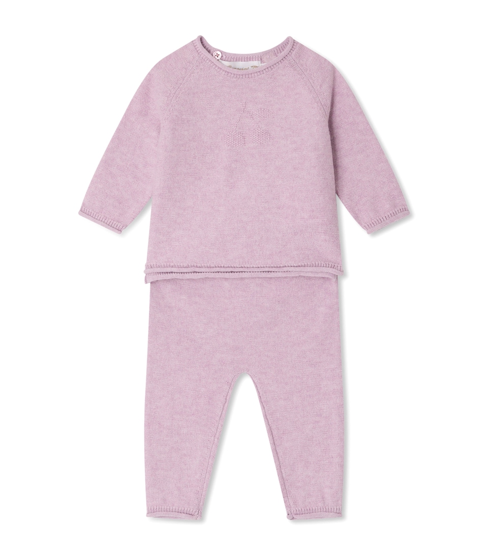 Cotton-Cashmere Loana Top and Trousers Set (1-18 Months)