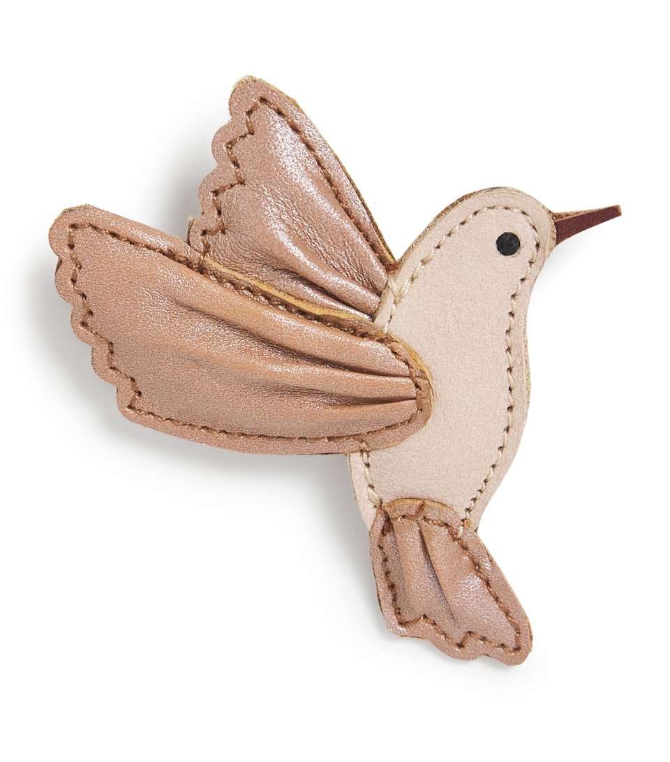 Leather Hummingbird Hair Clip