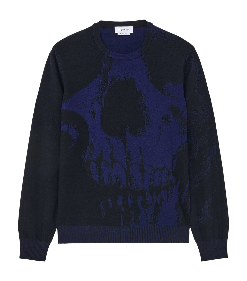 Wool Exploded Skull Sweater