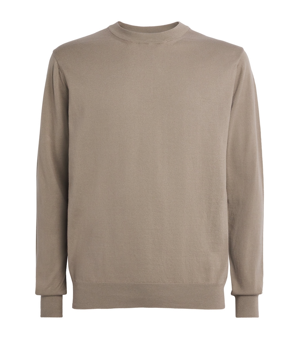 Cotton Lightweight Crew-Neck Sweater