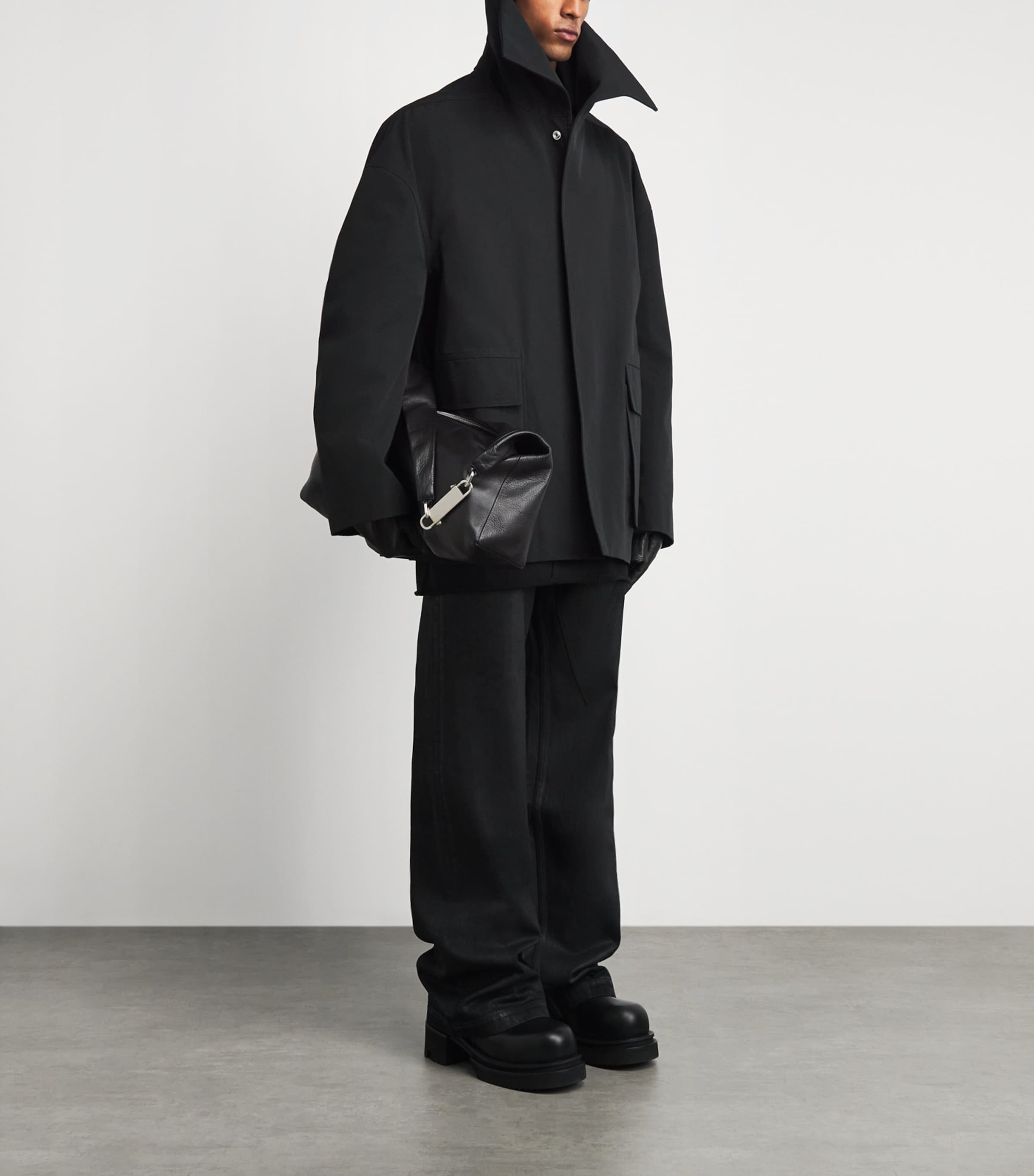 Rick Owens Mens Dracucollar Jacket Black