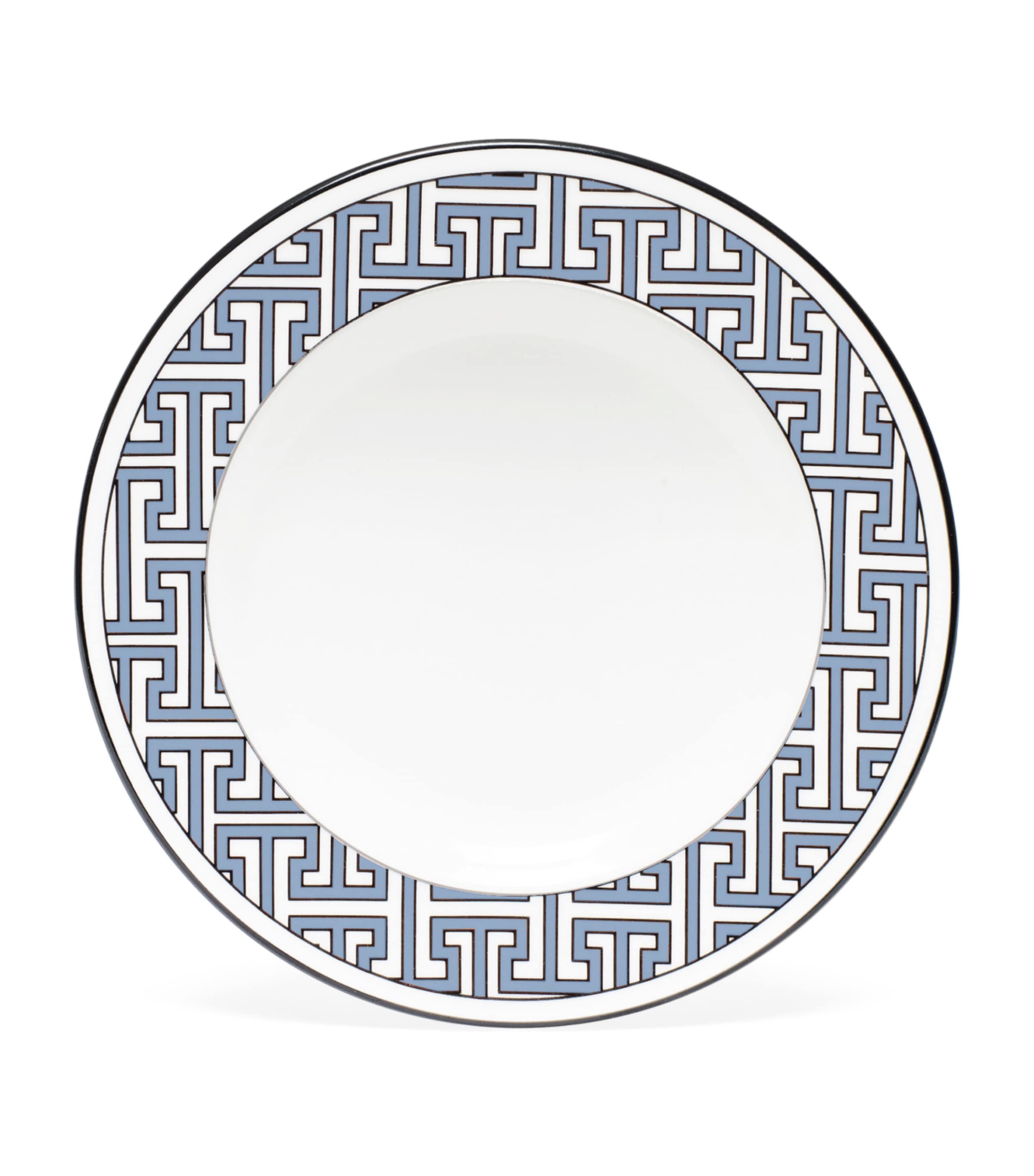 O.W.London Maze Tea Plate (16.5cm) Blue