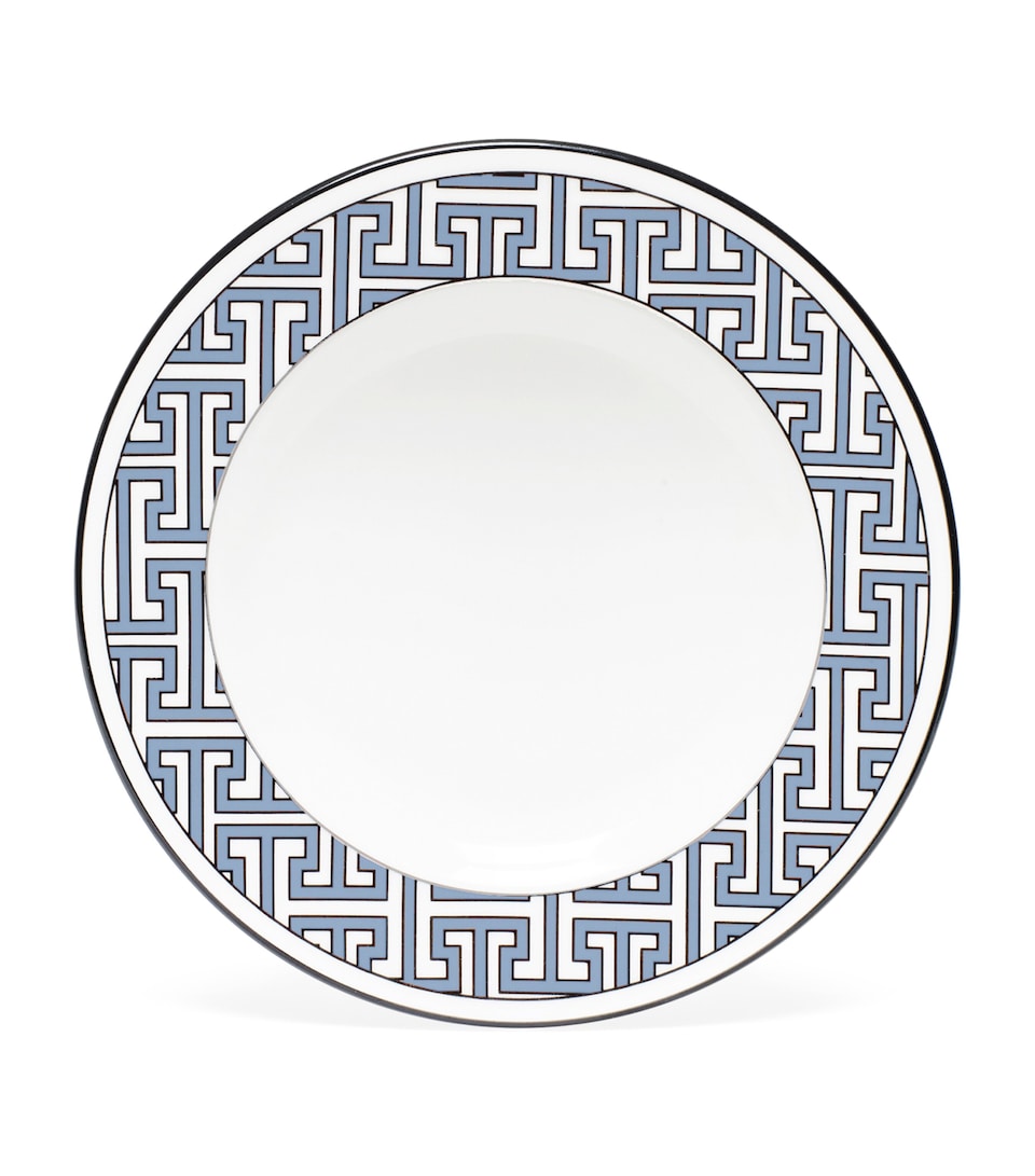 O.W.London Maze Tea Plate (16.5cm) Blue